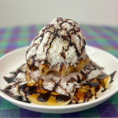 スノーアイスとコーヒー